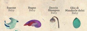 I disegni che identificano i prodotti della Linea MammaBaby
