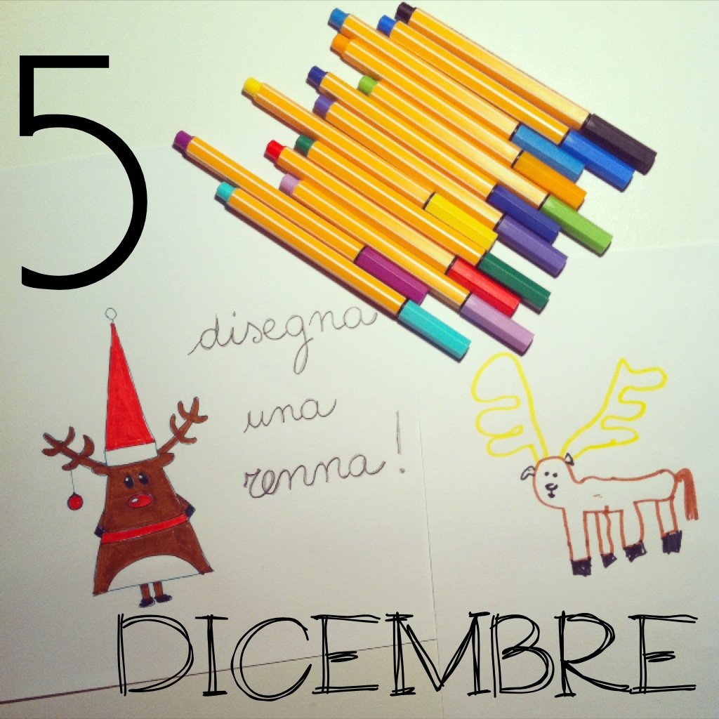 illustrazione renna calendario dell'avvento natale 2013 mercatino dei piccoli